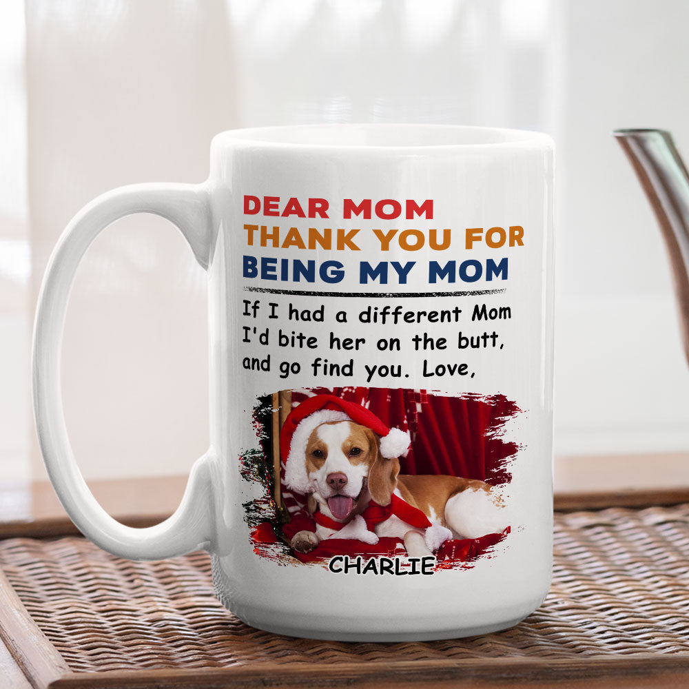 Personalized Bite The Butt Christmas Coffee Mug - Ideal Gift for Pet Lovers