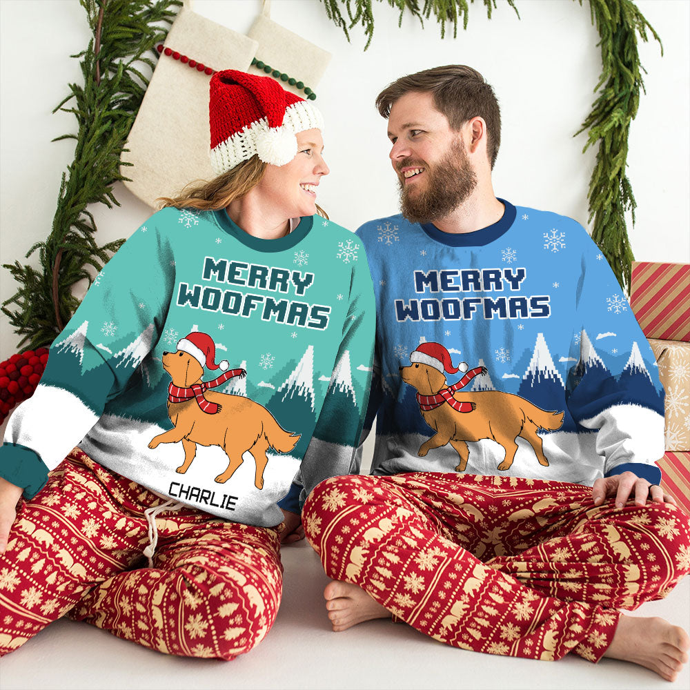 Personalized Merry Christmas Dog All-Over-Print Unisex Sweatshirt
