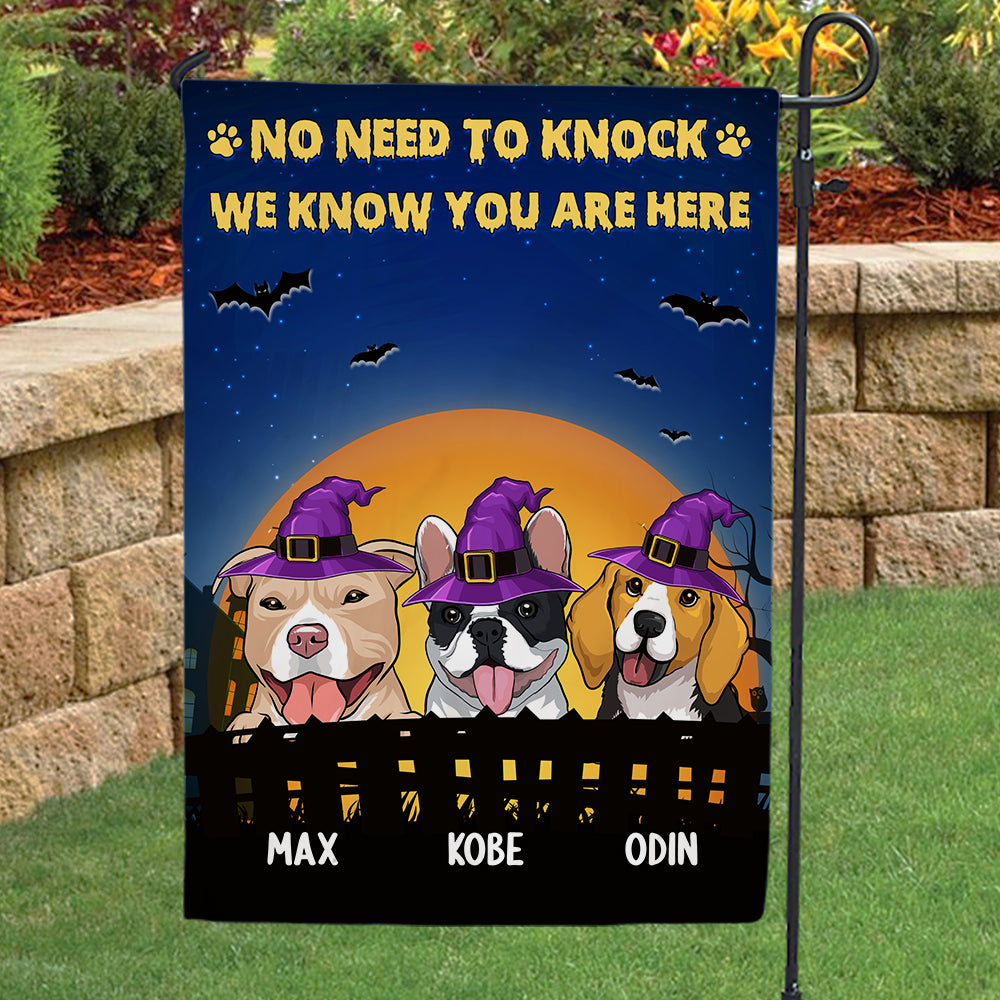 Customizable Dog Witch Personalized Garden Flag for Pet Lovers