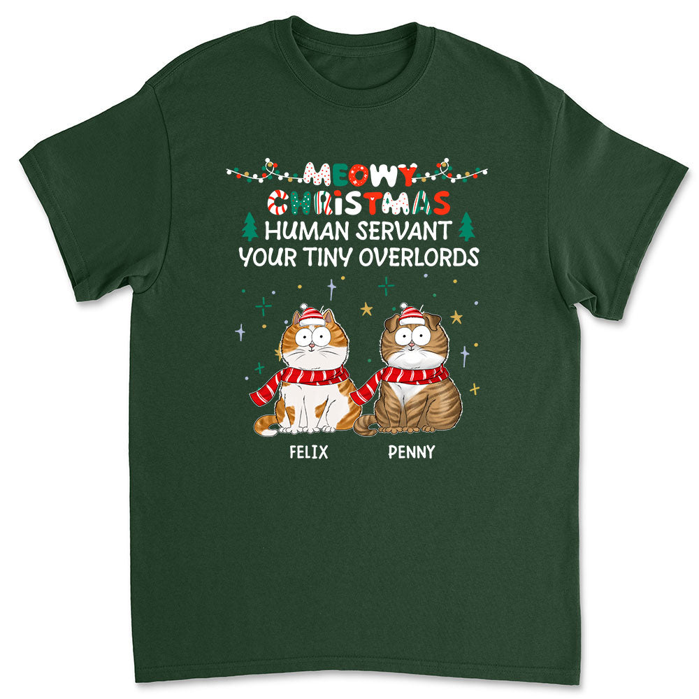 Meowy Christmas - Customizable Unisex Personalized T - shirt for Pet Lovers