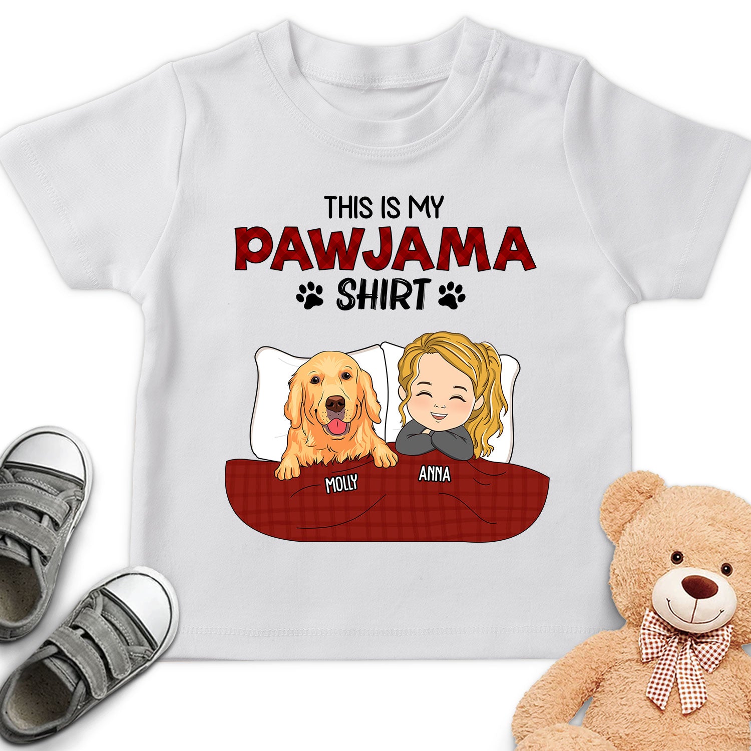 Personalized Custom Youth Pajama T-shirt - Version 3