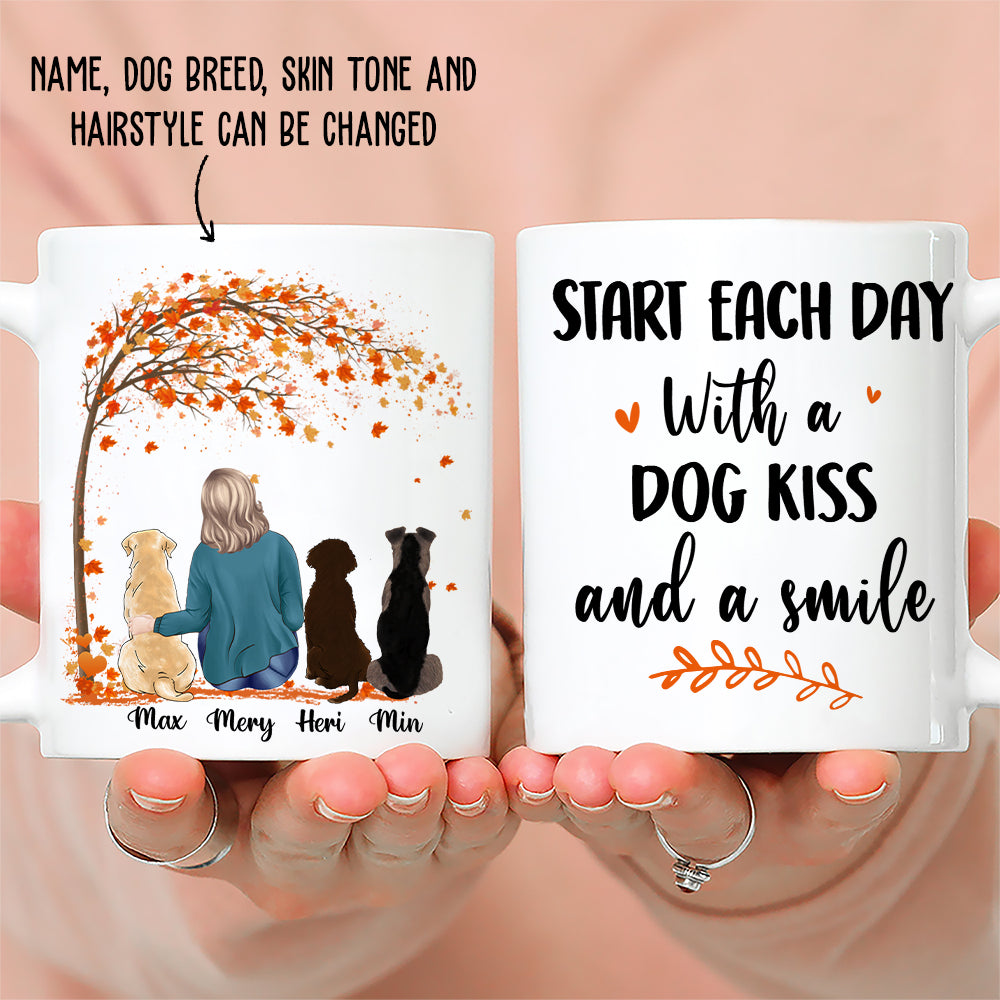 Personalized Custom Coffee Mug: Start Your Day with a Dog Kiss and a Smile