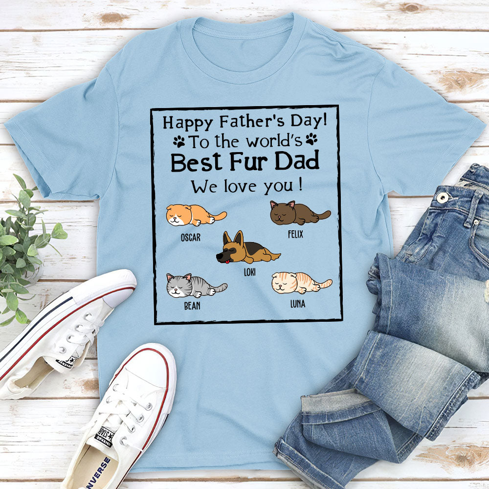 Top-Rated Personalized Custom Unisex T-shirt for Fur Dads