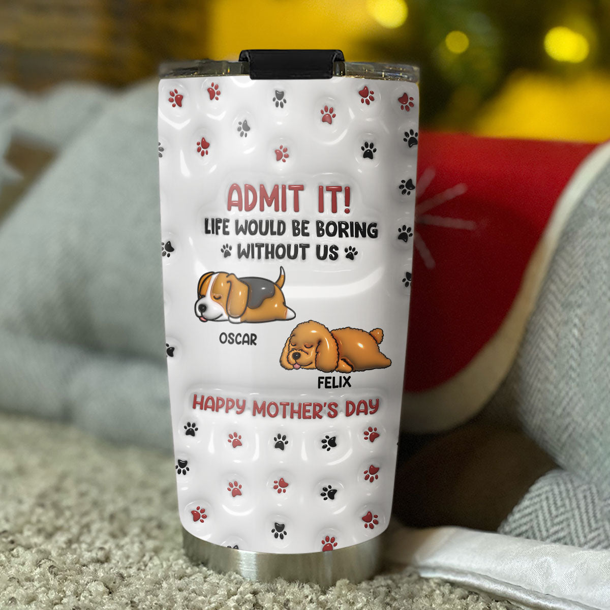 Admit It Paw - Customizable 3D Inflated Effect Personalized Tumbler