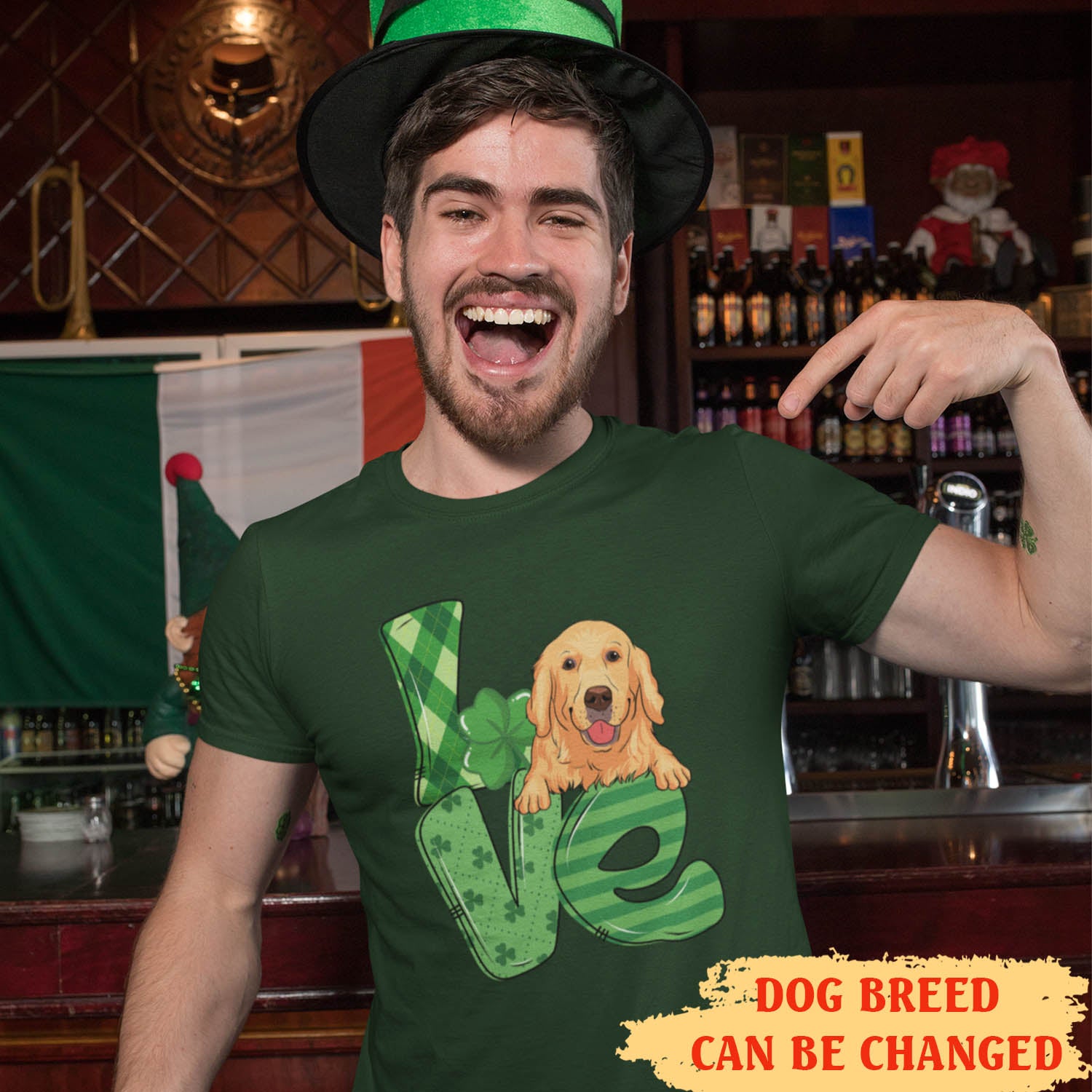 St. Patrick's Day Personalized Unisex T-shirt - Ideal Gift for Dog Lovers