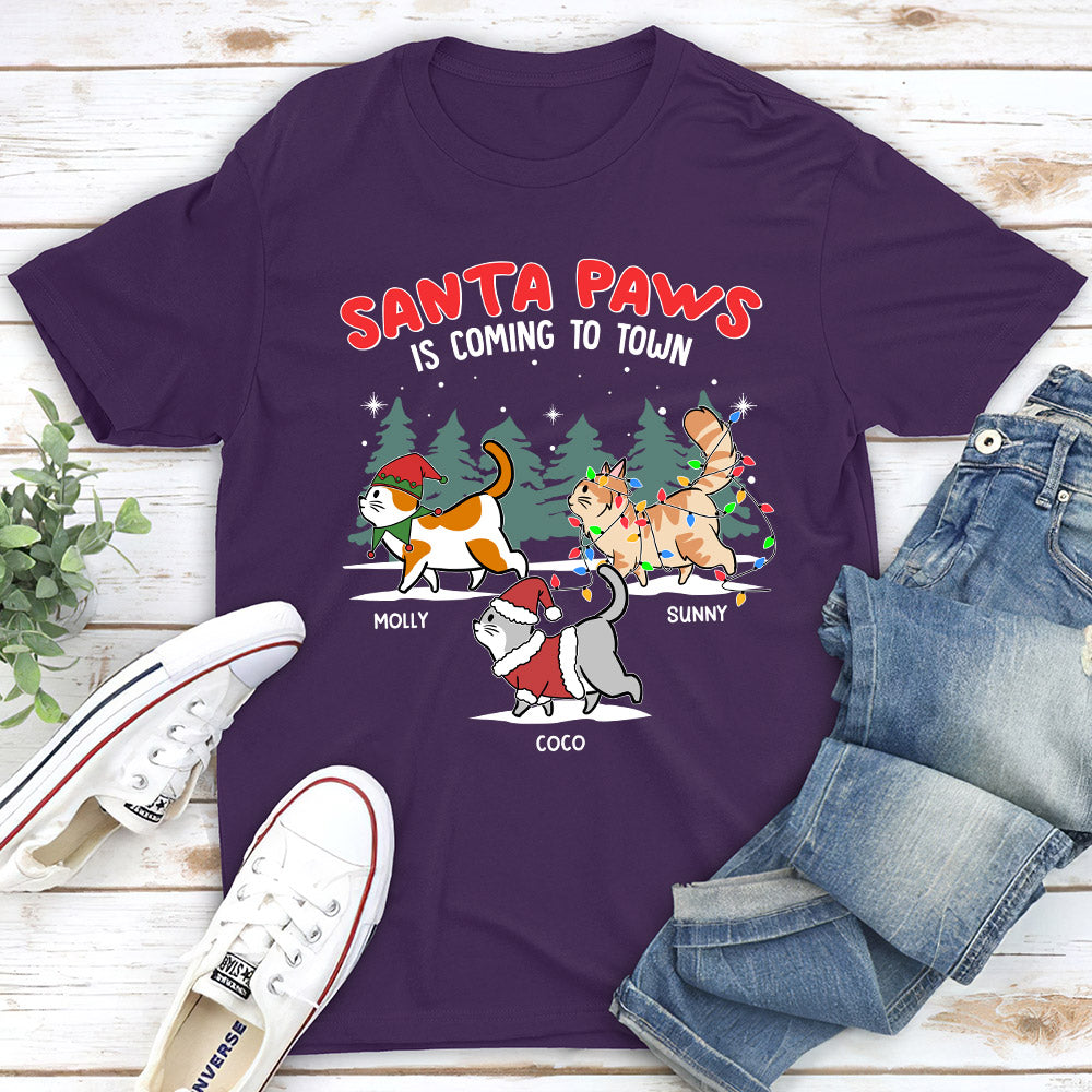 Santa Paws - Customizable Unisex Personalized T - shirt for Pet Lovers