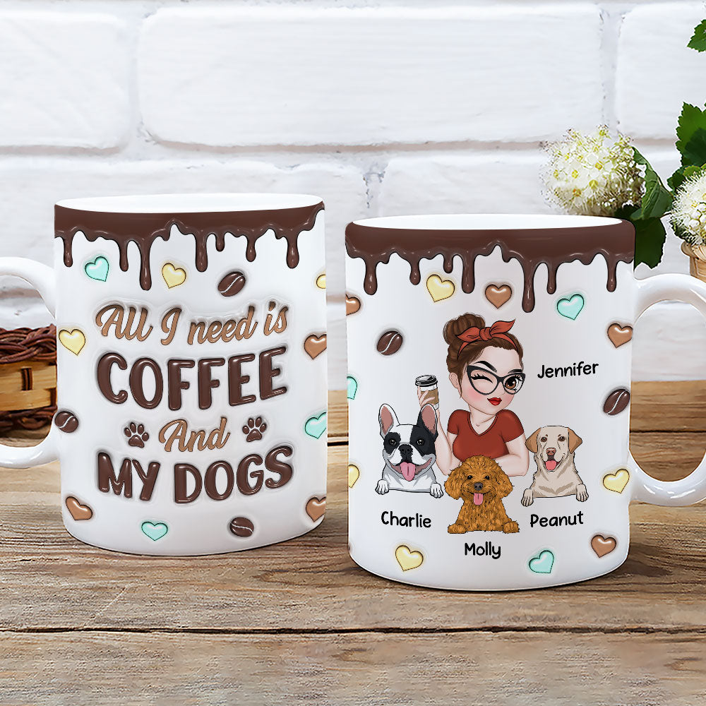 Personalized 3D Inflated Effect Coffee Mug for Dog Lovers