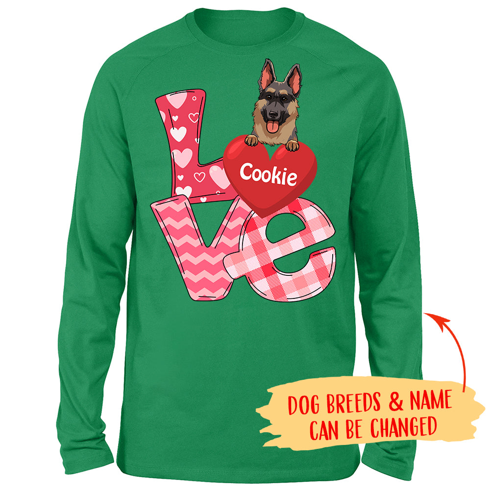 Valentine's Day Personalized Unisex Long Sleeve Pet Lover T-shirt