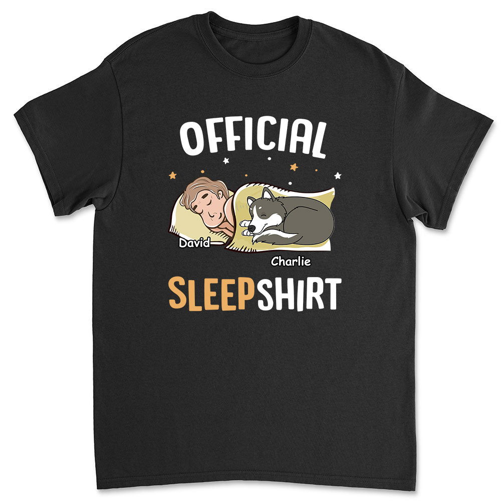 Adorable Personalized Custom Unisex Sleep T-shirt for Pet Lovers