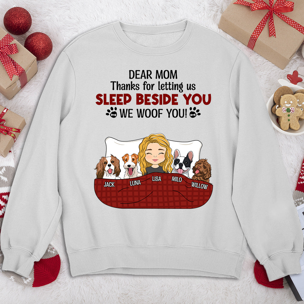 Personalized Custom 'Letting Me Sleep Beside You' Sweatshirt - Ideal Gift for Pet Lovers