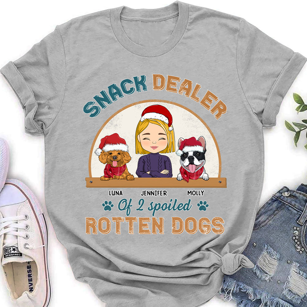 Personalized Custom Women's Dog Snack Dealer T-shirt - Ideal Gift for Pet Lovers