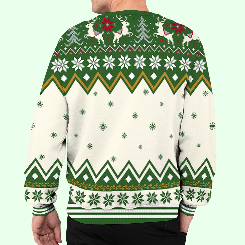 Customizable Winter Forest Dog All-Over Print Sweatshirt - Ideal Gift for Pet Lovers