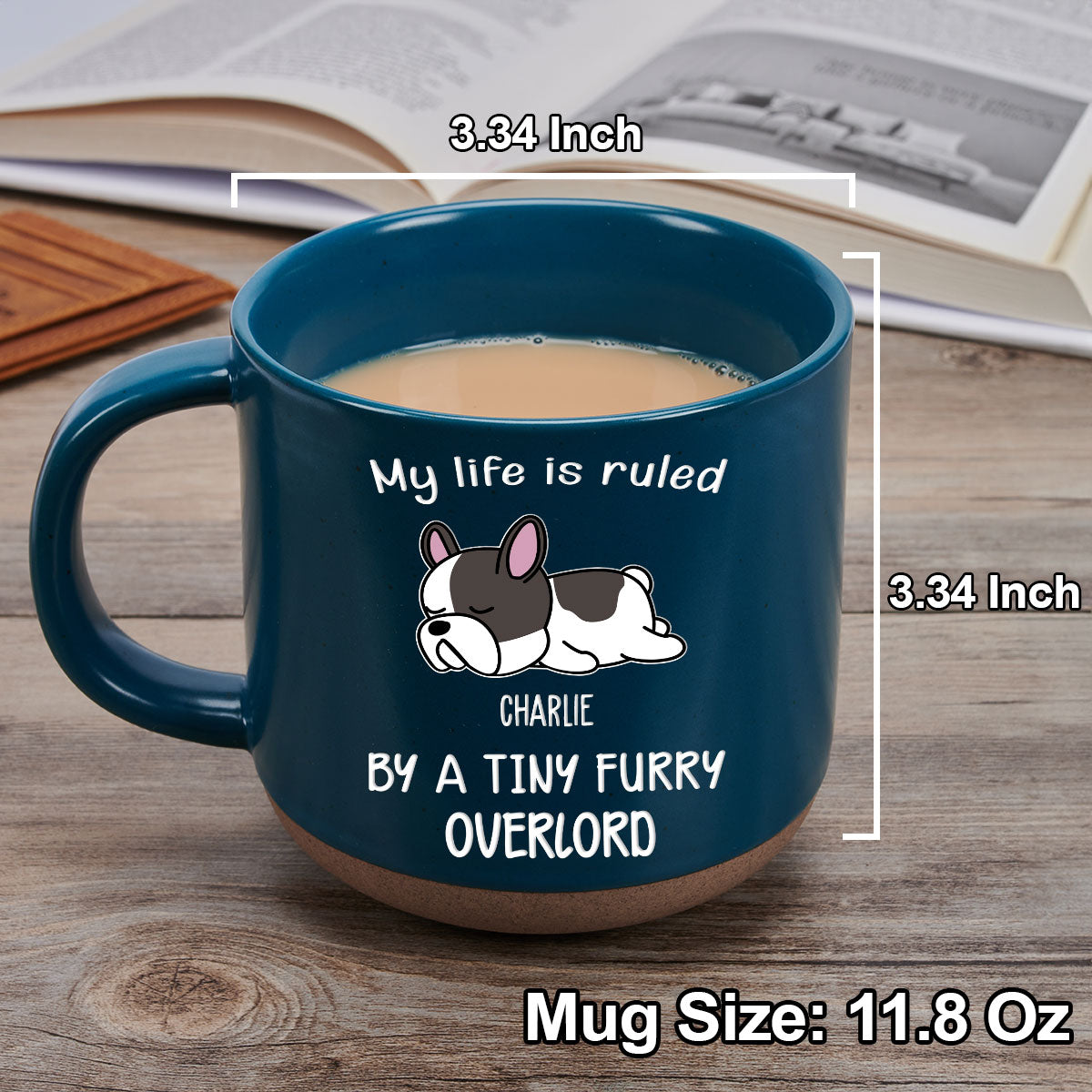 Personalized Ver Dog Ceramic Mug - Ruled By Tiny Furry Overlords