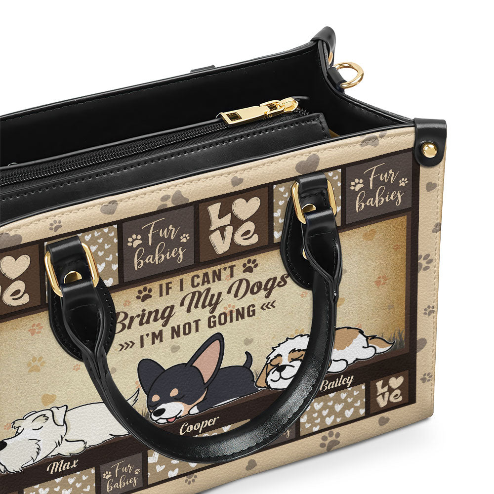 Personalized Custom Leather Dog Lover's Handbag