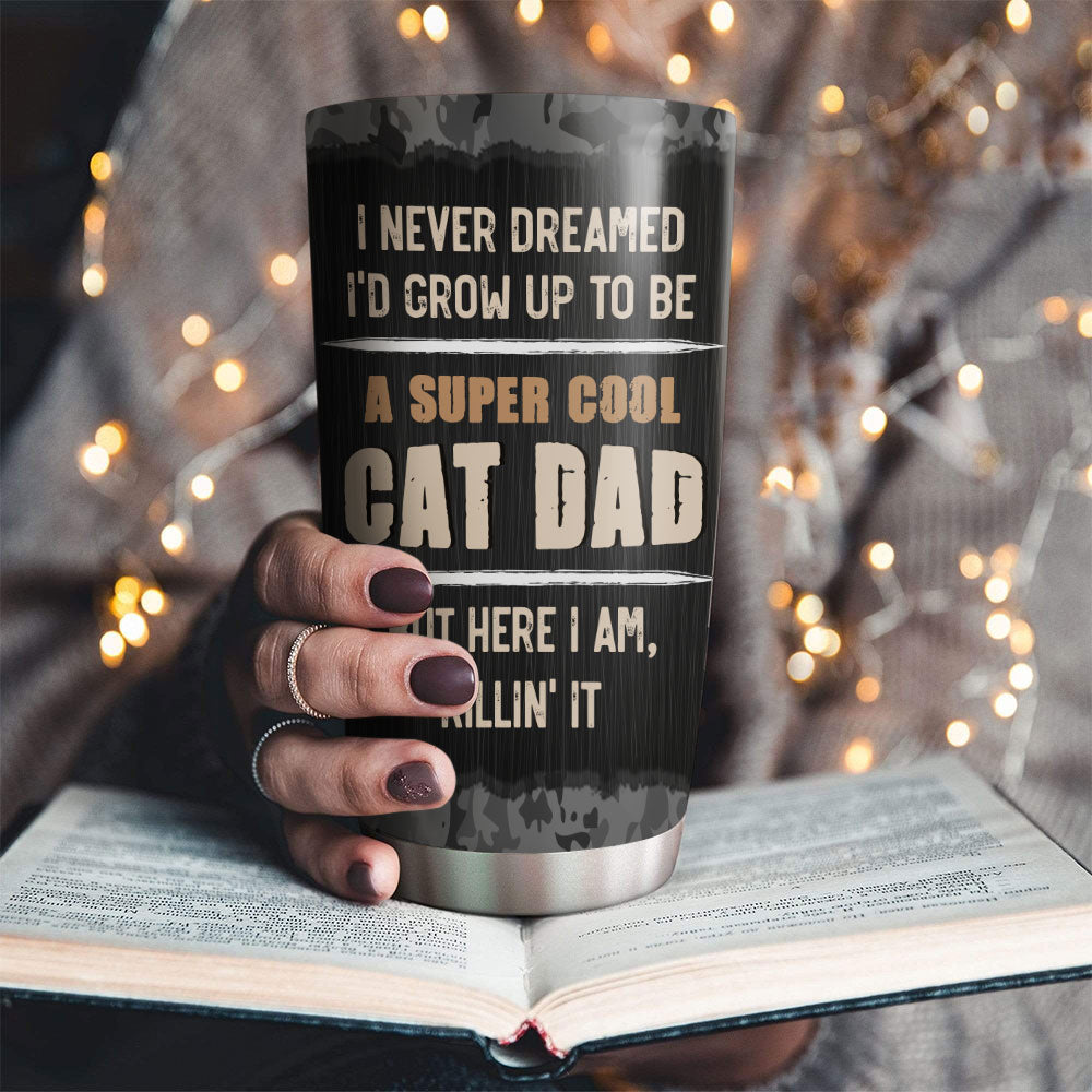 Cat Dad - Customizable Personalized Tumbler with Endless Style