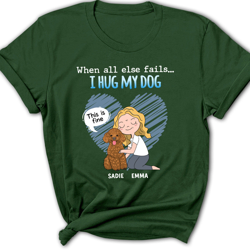 Personalized I Hug My Dog Women's T-shirt - Ideal Gift for Pet Lovers