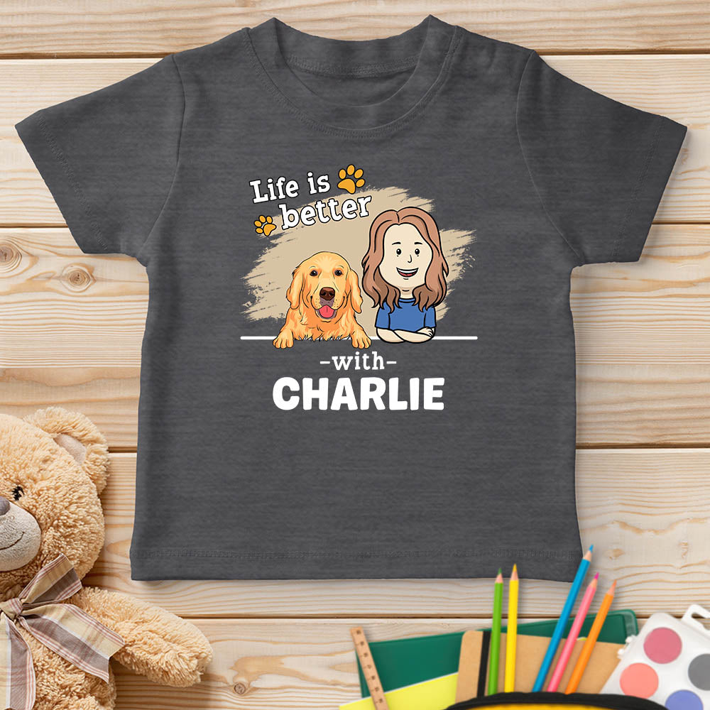 With Pet 2 - Customizable Personalized Youth T - shirt for Pet Lovers