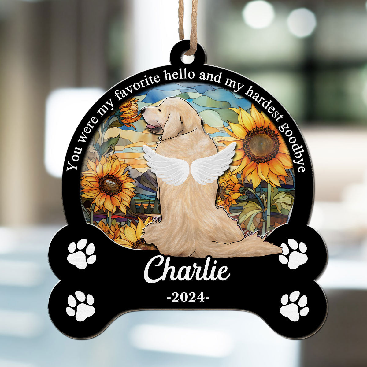Personalized 'You Were My Favorite Hello' Custom Suncatcher for Special Occasions
