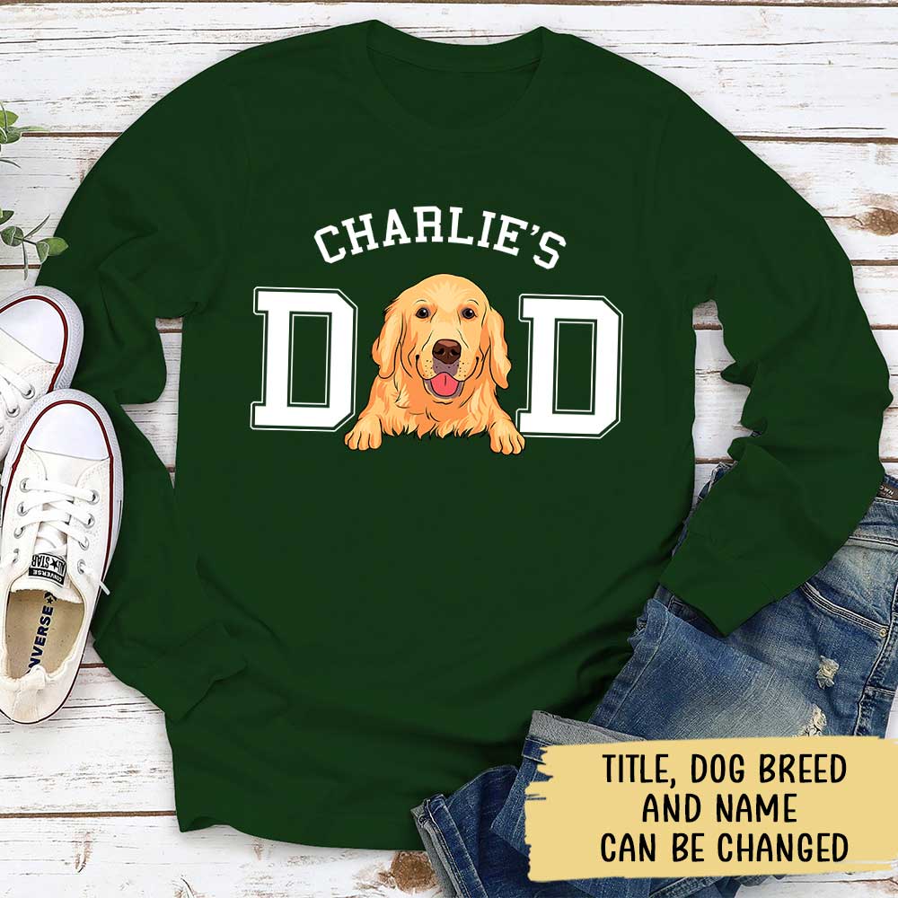 Customizable Dog Dad/Mom Long Sleeve Personalized T-shirt - Ideal Gift