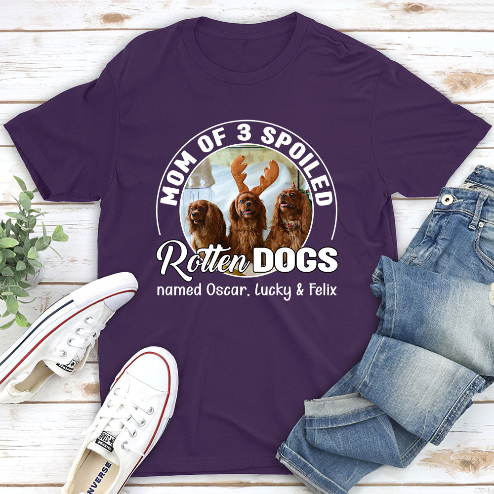 Personalized Spoiled Rotten Dog Photo Unisex T-shirt - Ideal Gift for Pet Lovers