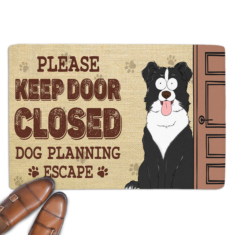 Dog Planning Version 2 - Customizable Personalized Pet Doormat