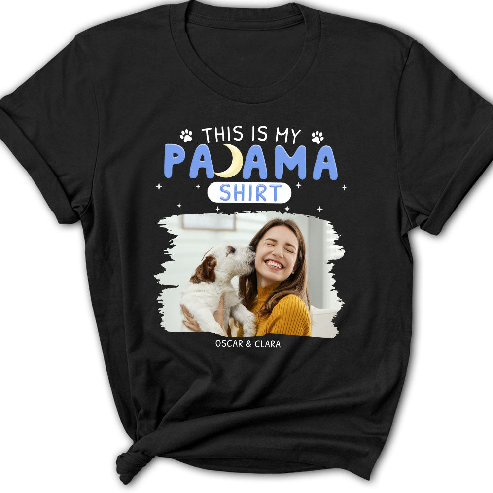 Personalized Custom Women's Pajama Photo T-shirt - Ideal Gift for Pet Lovers
