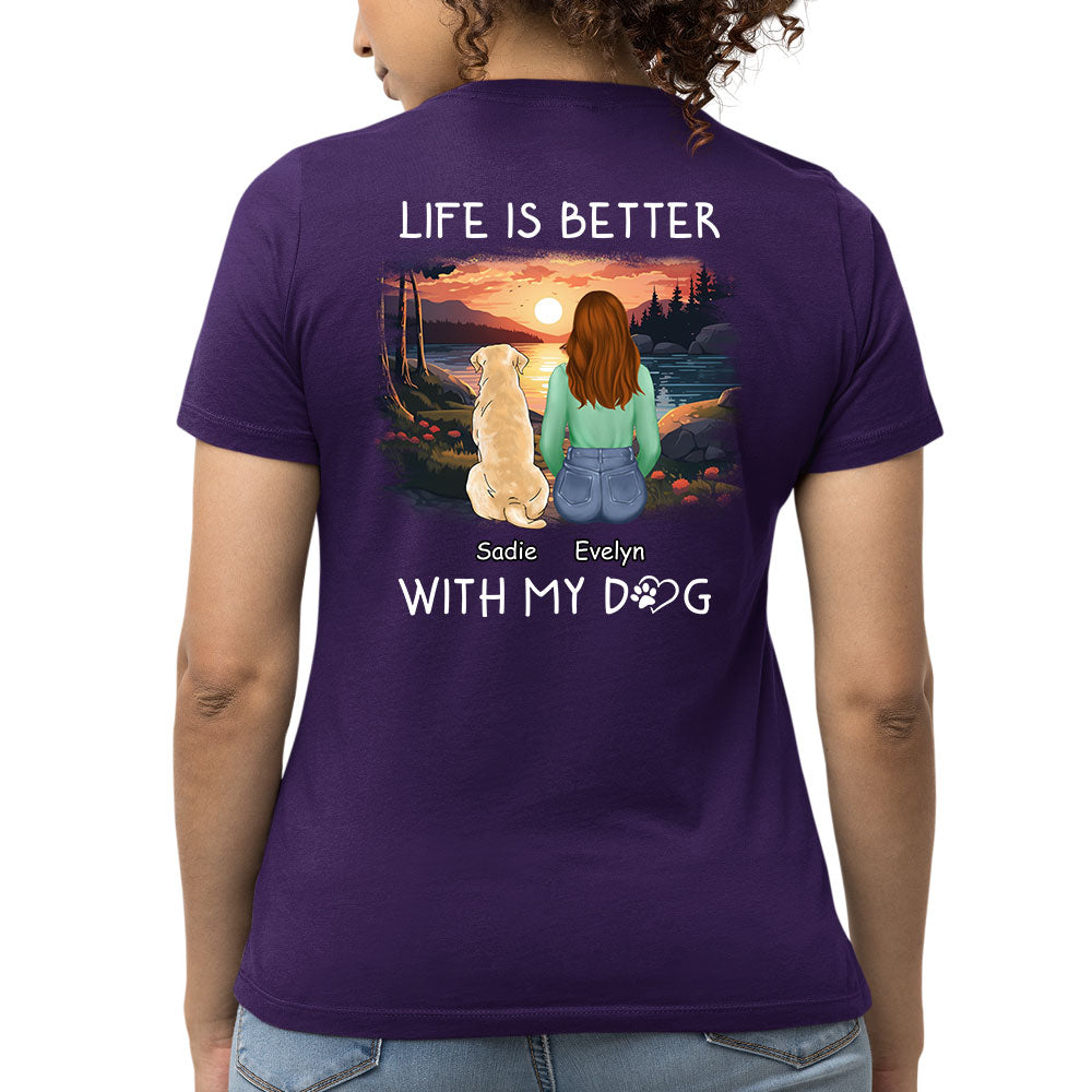 Personalized Custom Women's T-shirt: Ideal for Dog Lovers