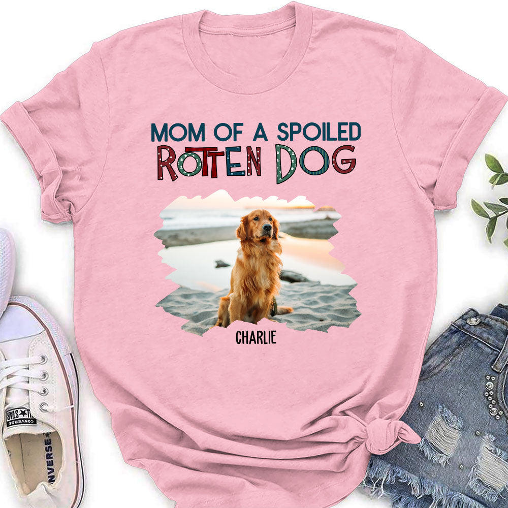 Personalized Custom Women's 'Dad Of A Spoiled Rotten Dog' T-shirt