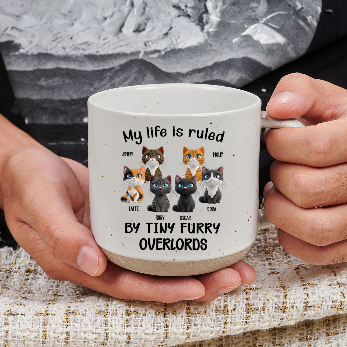 Personalized Cat Chibi Custom Ceramic Mug for Daily Beverages