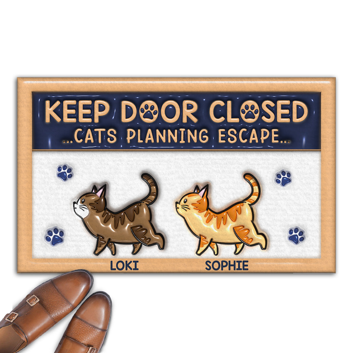 Personalized 3D Inflated Effect Doormat - Keep Your Door Closed and Welcome Pet Lovers