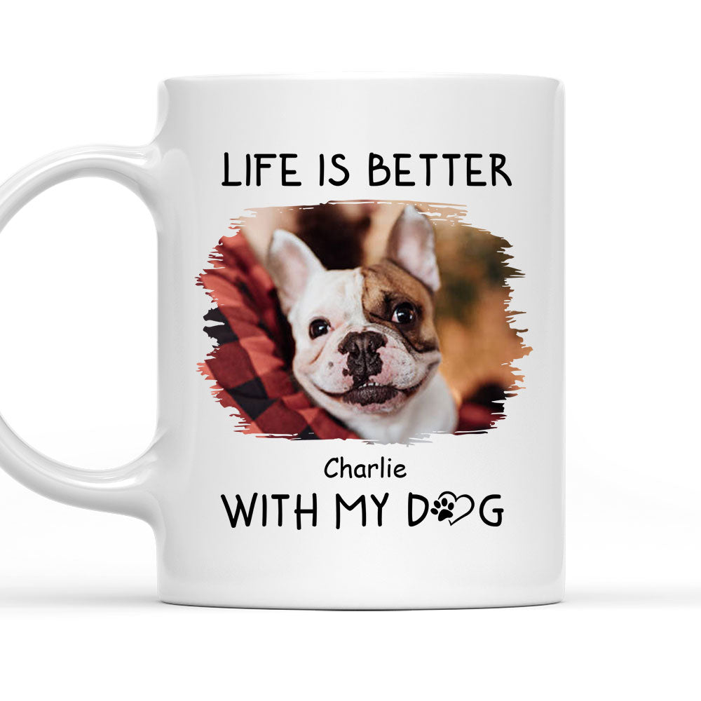 Personalized 'Better With Dogs' Photo Custom Coffee Mug - Ideal Gift for Pet Lovers