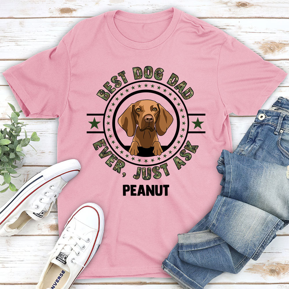 Personalized Unisex Circle Dog Dad T-shirt - Ideal Gift for Pet Lovers