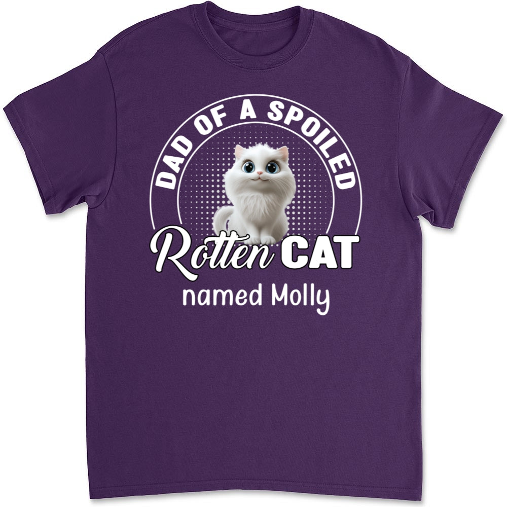 Spoiled Rotten Cat Chibi Cartoon - Customizable Unisex Personalized T - shirt for Pet Lovers