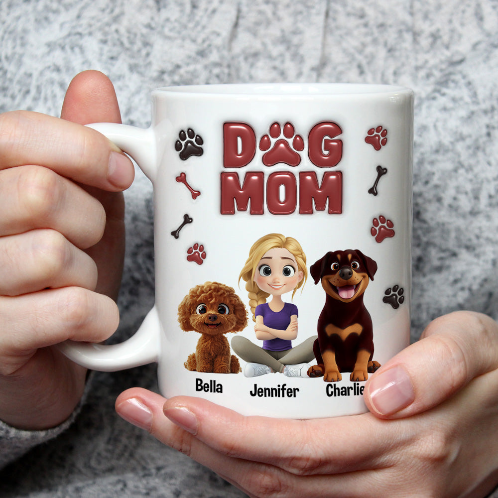 Customizable 3D Inflated Effect Personalized Mug for Dog Lovers