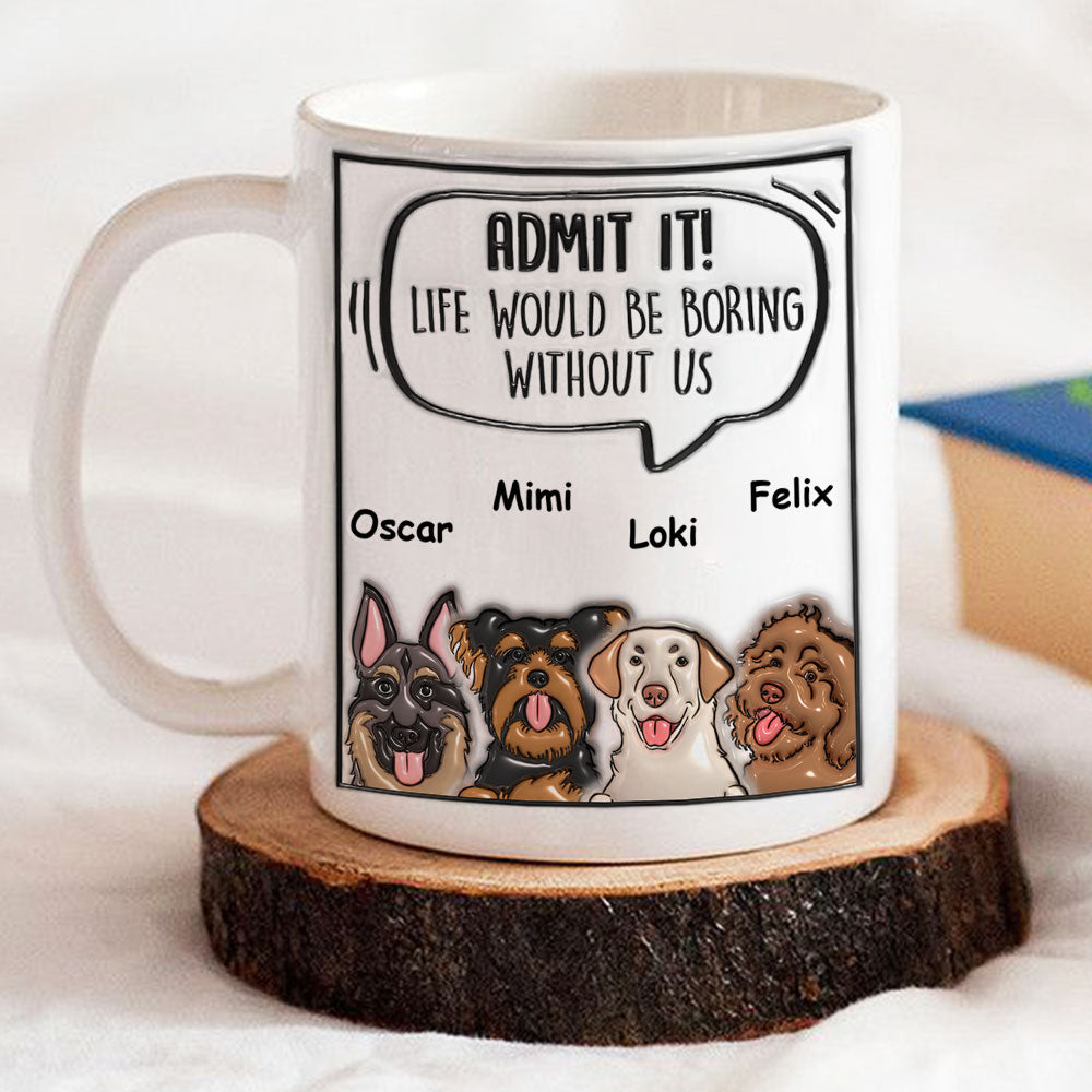 Personalized 3D Inflated Effect Custom Dog-themed Mug