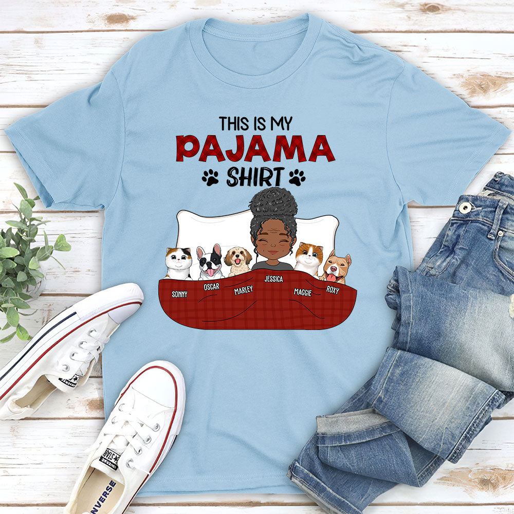 Personalized Unisex Pajama T-Shirt - Ideal Gift for Pet Lovers