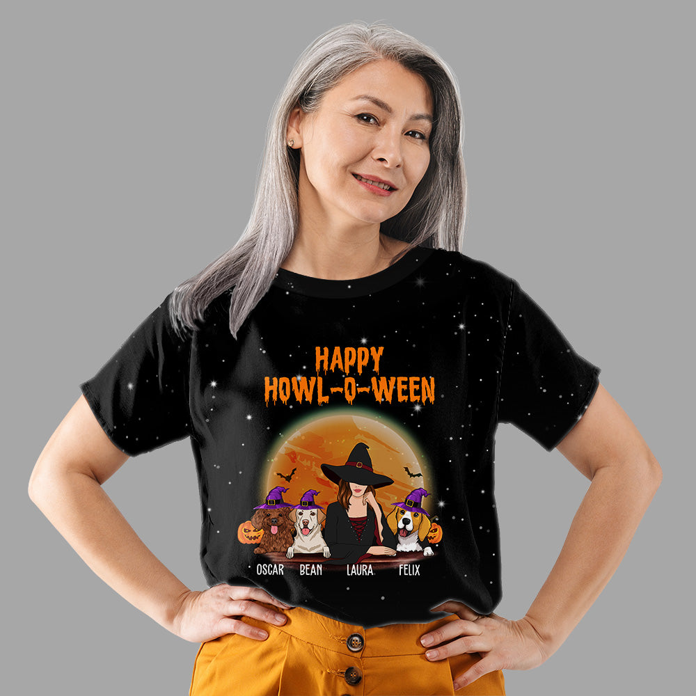 Personalized All-over-print Dog Mom T-shirt - Ideal Gift