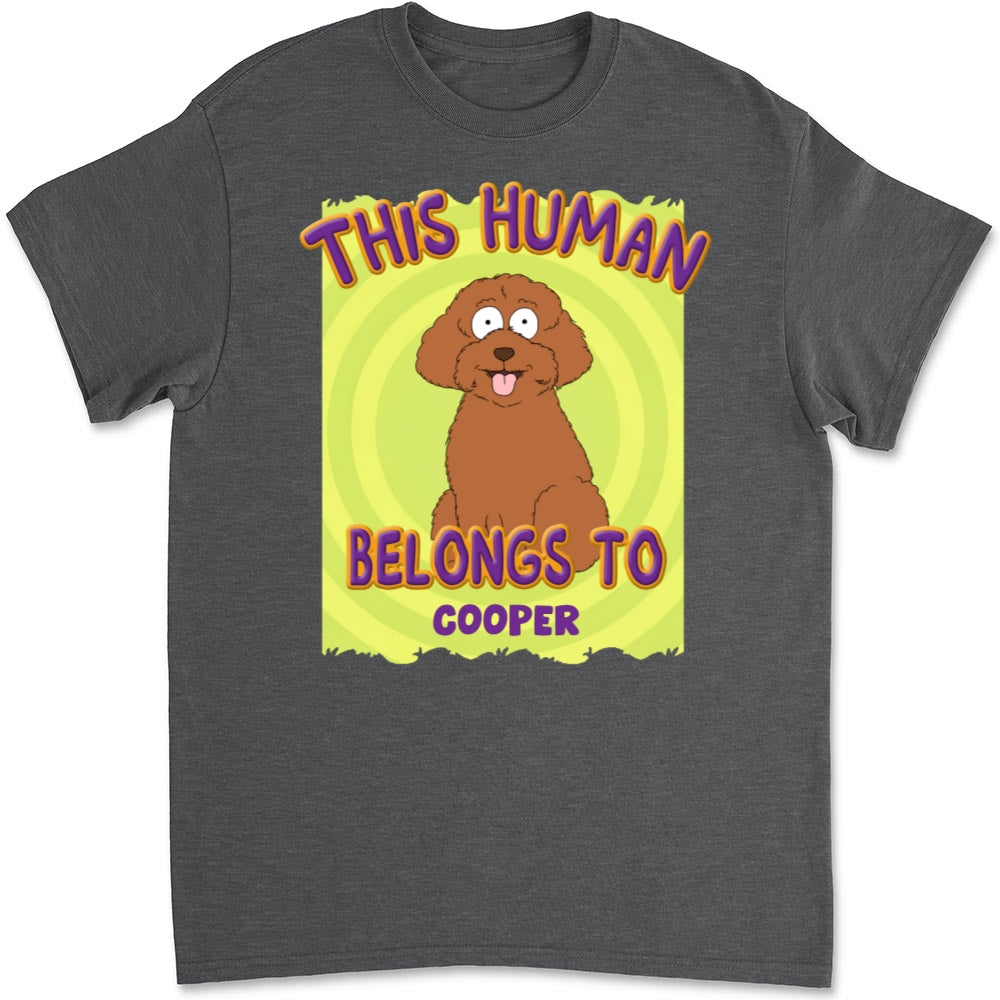 Personalized 'This Human Belongs To Us' Unisex T-Shirt - Ideal Gift for Pet Lovers