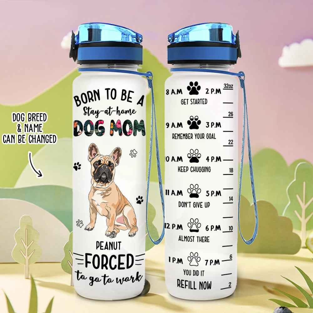 Personalized Time - Marked Water Tracker Bottle: Ideal for Work and Pet Lovers