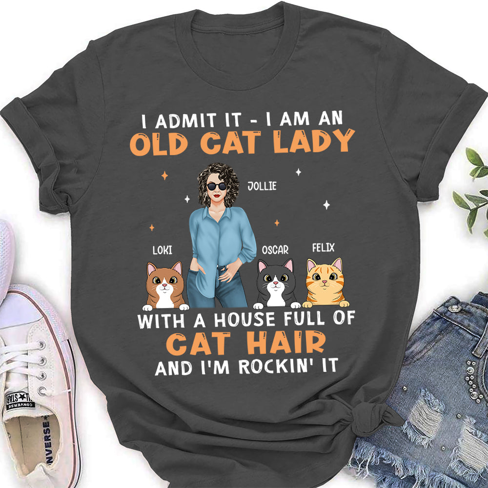 Personalized Unisex 'Rockin' Cat Lady Life' T-shirt - Ideal Gift for Pet Lovers