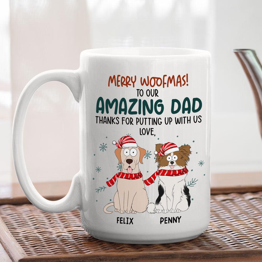 Funny Woofmas - Customizable Personalized Coffee Mug for Pet Lovers