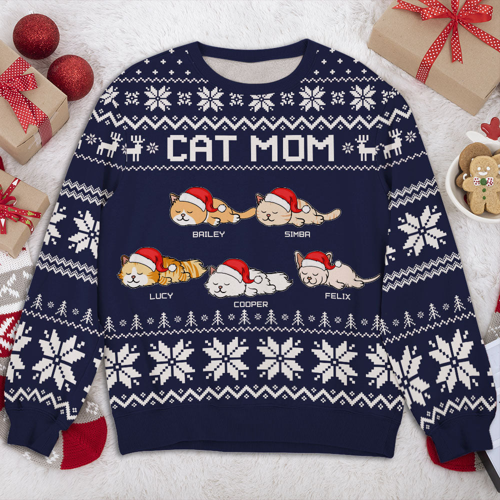 Customizable All-Over Print Sweatshirt for Proud Dog and Cat Moms