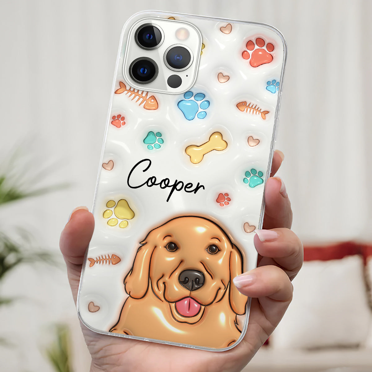 Personalized 3D Inflated Effect Custom Phone Case for Your Fur Babies and Loved Ones