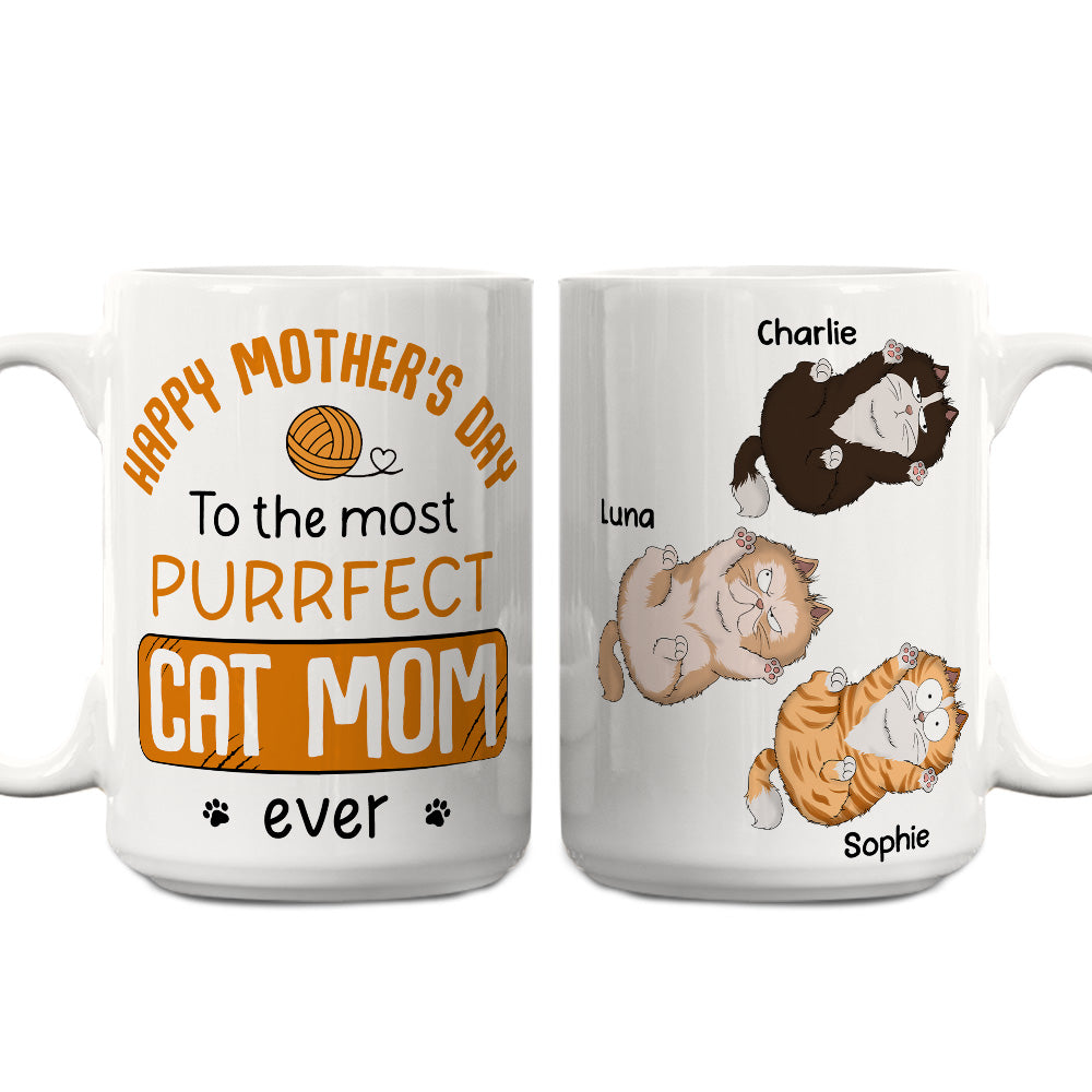 Purrfectly Personalized Custom Coffee Mug for Cat Moms