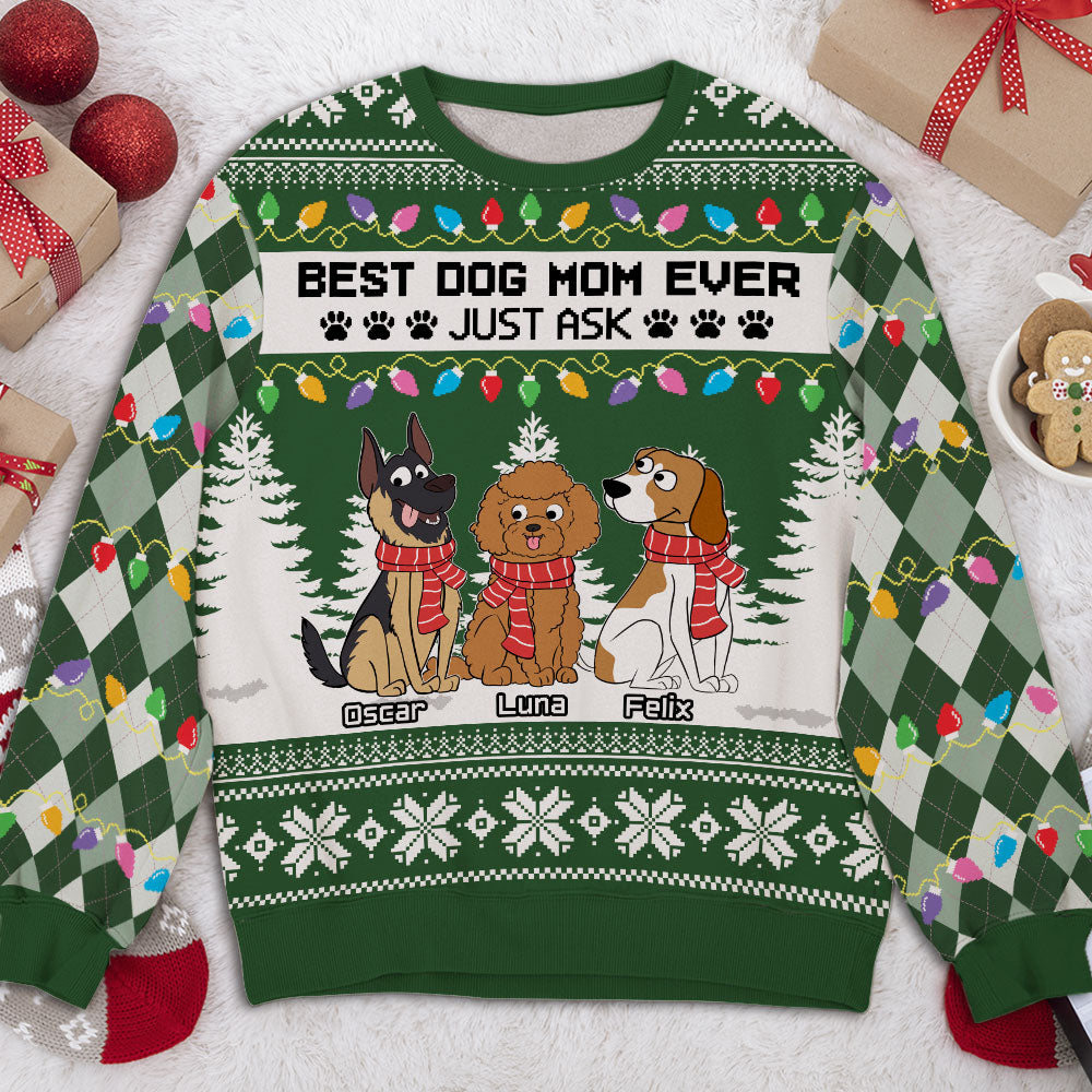 Personalized All-Over-Print Mom and Dad Sweatshirt - Ideal Gift for Pet Lovers