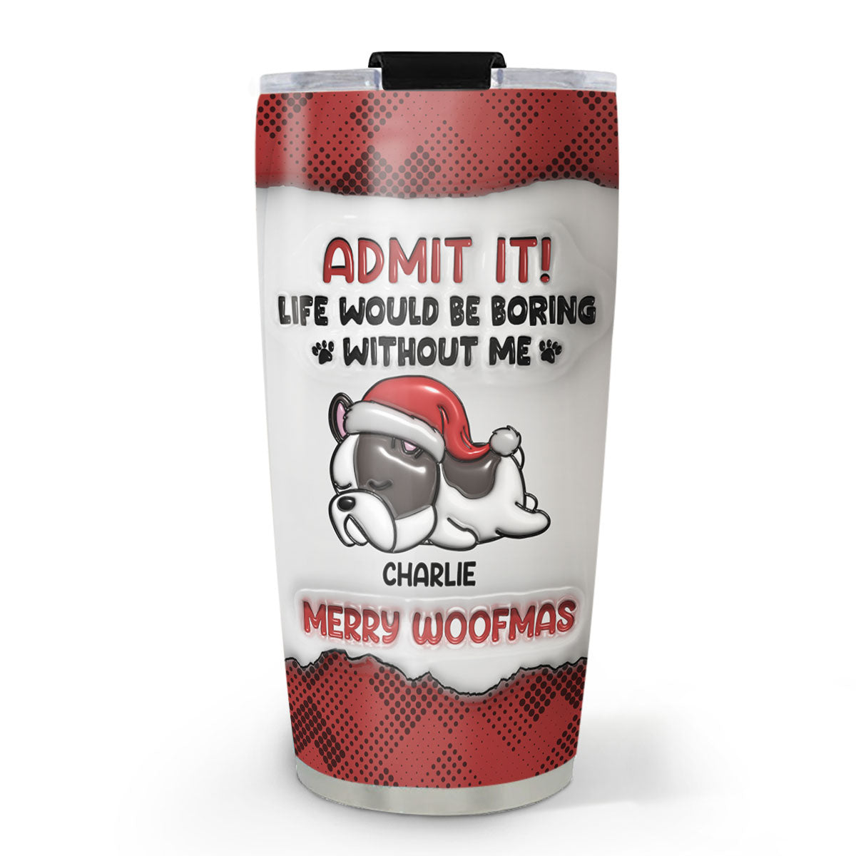 Personalized 3D Inflated Effect Christmas Tumbler - Ideal for All Occasions