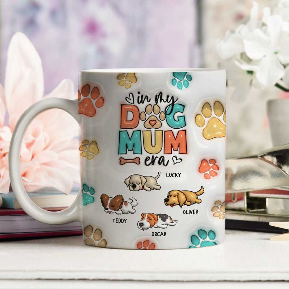 Dog Mom Era - Customizable 3D Inflated Effect Personalized Mug