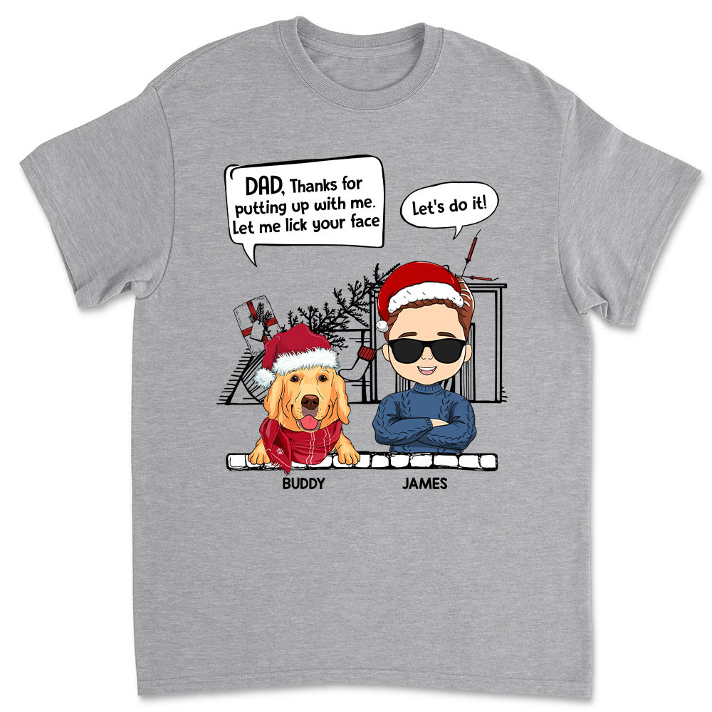 Personalized Unisex 'Let Your Dog Lick Your Face' T - shirt for Pet Lovers