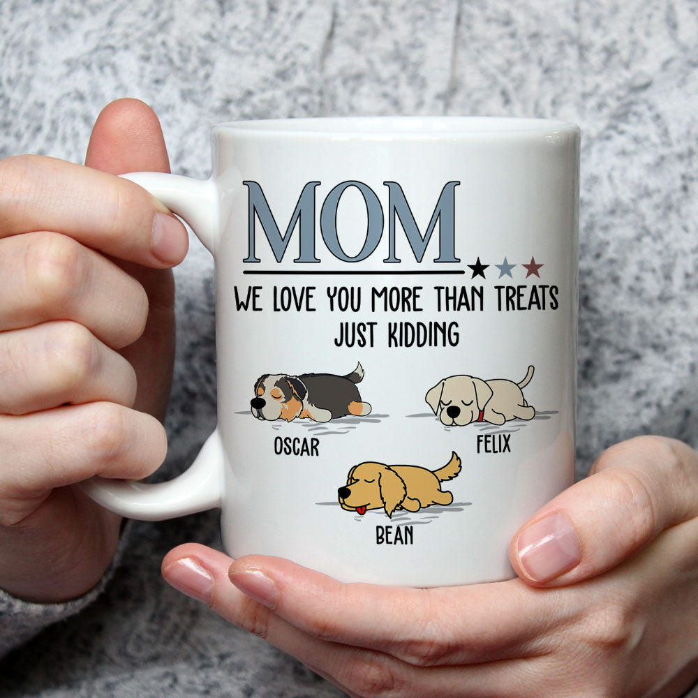 Personalized 'I Love You More Than Treats' Coffee Mug - Ideal Gift for Pet Lovers