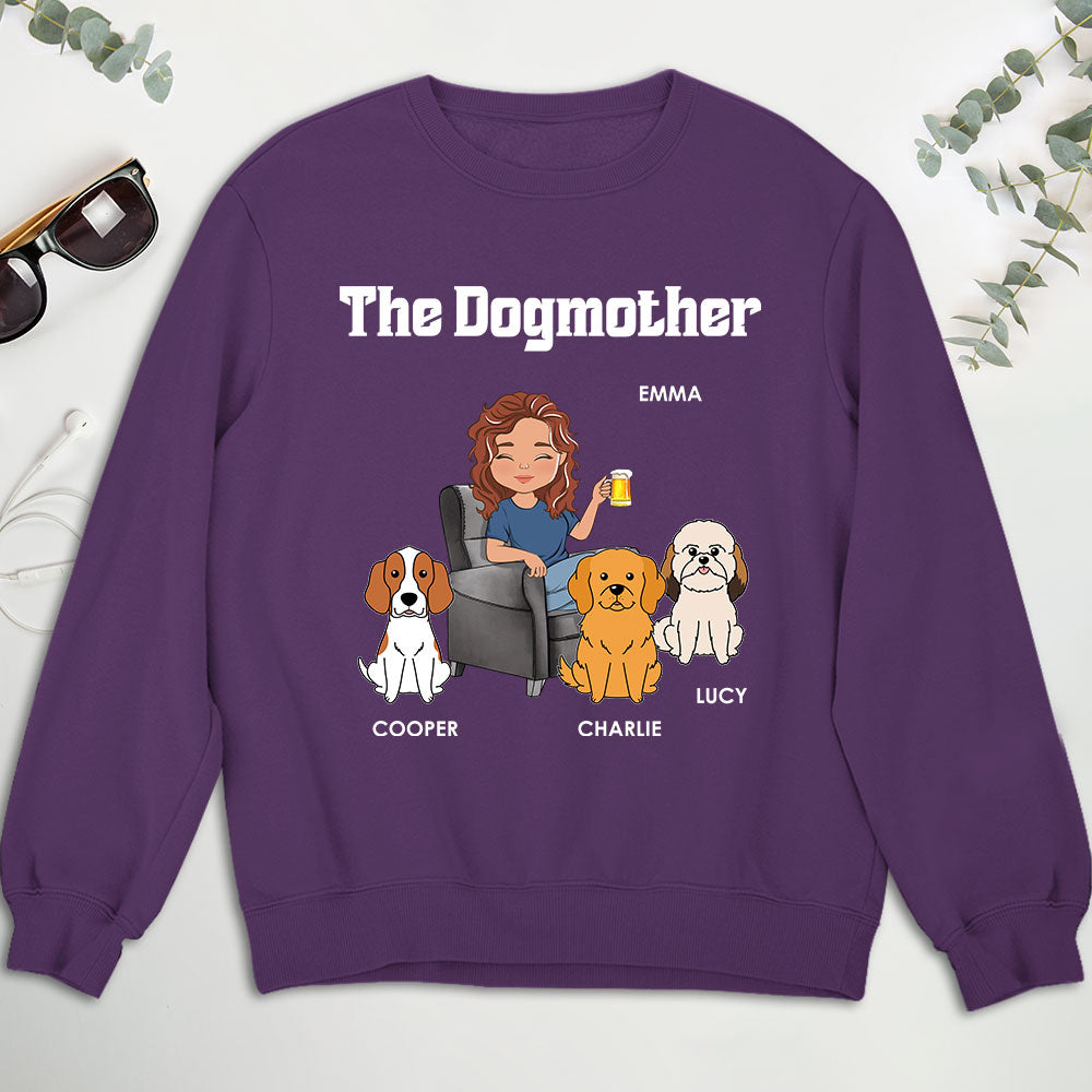 Customizable Cartoon Dog Parents Personalized Sweatshirt - Ideal Gift for Pet Lovers